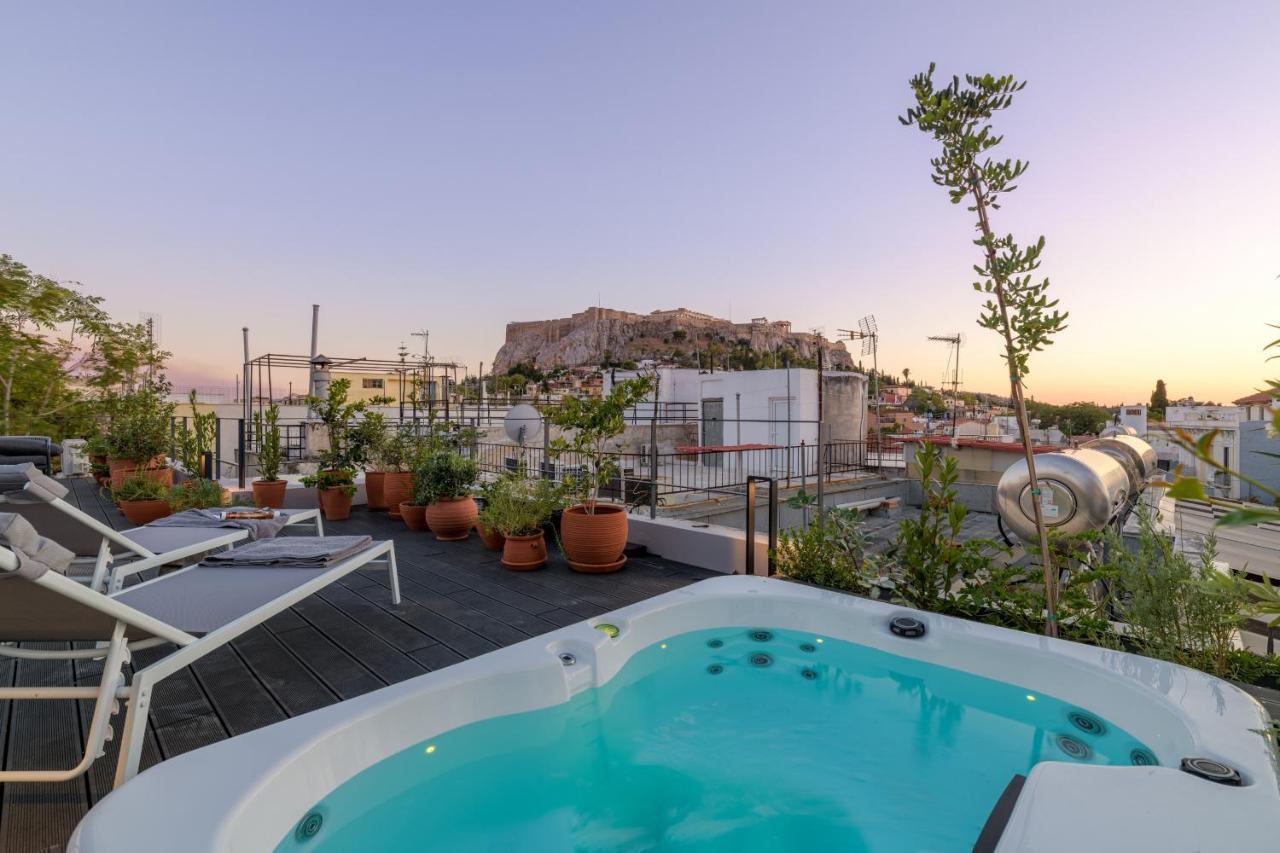 Meno Suite With Private Terrace - Jaccuzzi, Acropolis View Aten Exteriör bild