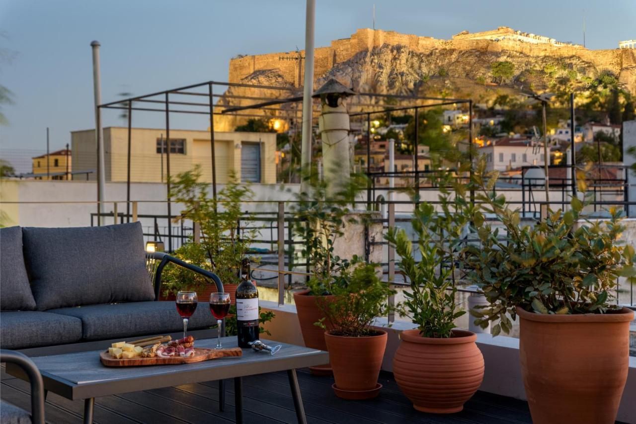 Meno Suite With Private Terrace - Jaccuzzi, Acropolis View Aten Exteriör bild